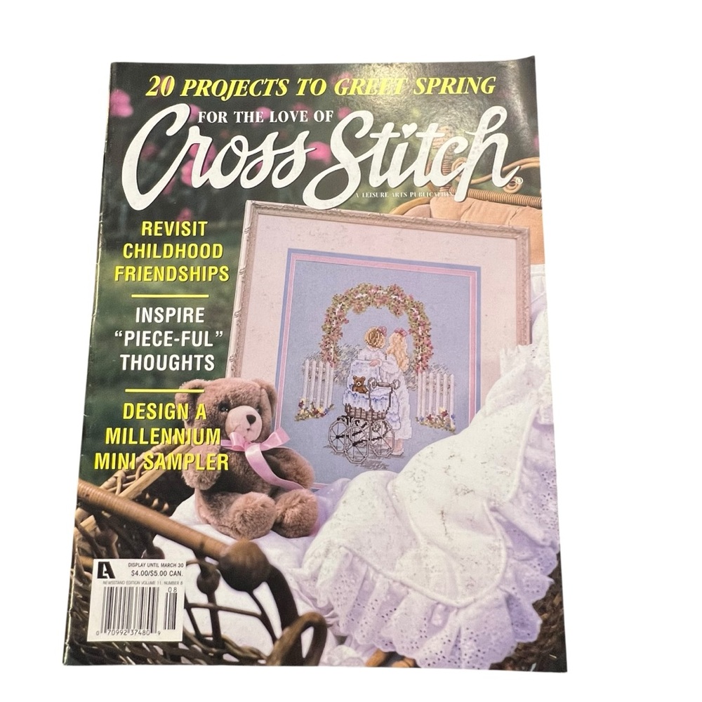 For The Love of Cross Stitch 20 Designs March 1999 Magazine Cross Stitch Pattern